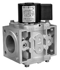 Клапаны электромагнитные двухпозиционные фланцевые с ручным регулятором расхода газа